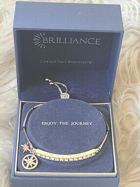 Brillance Life Is a Journey Bracelet With Crystals From Swarovski-Like New